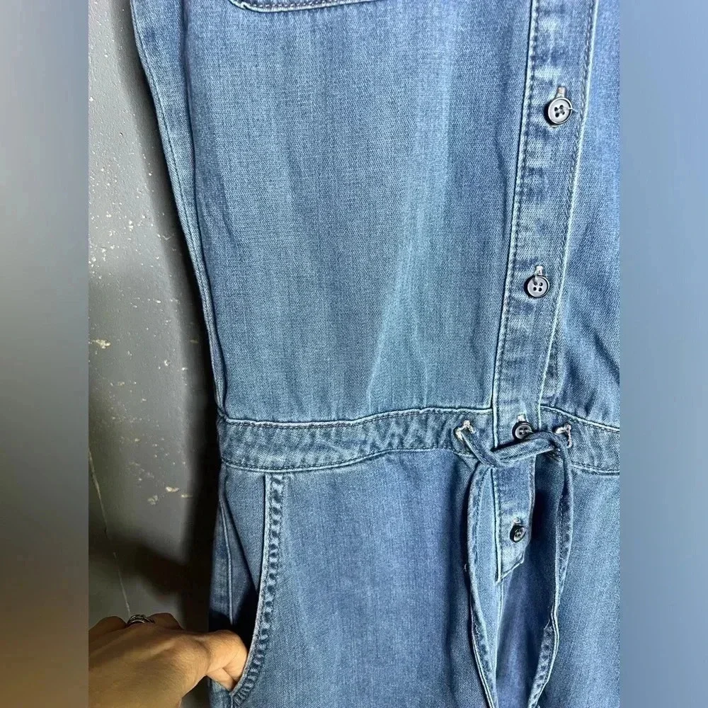 River Island denim drawstring romper.  Size 6